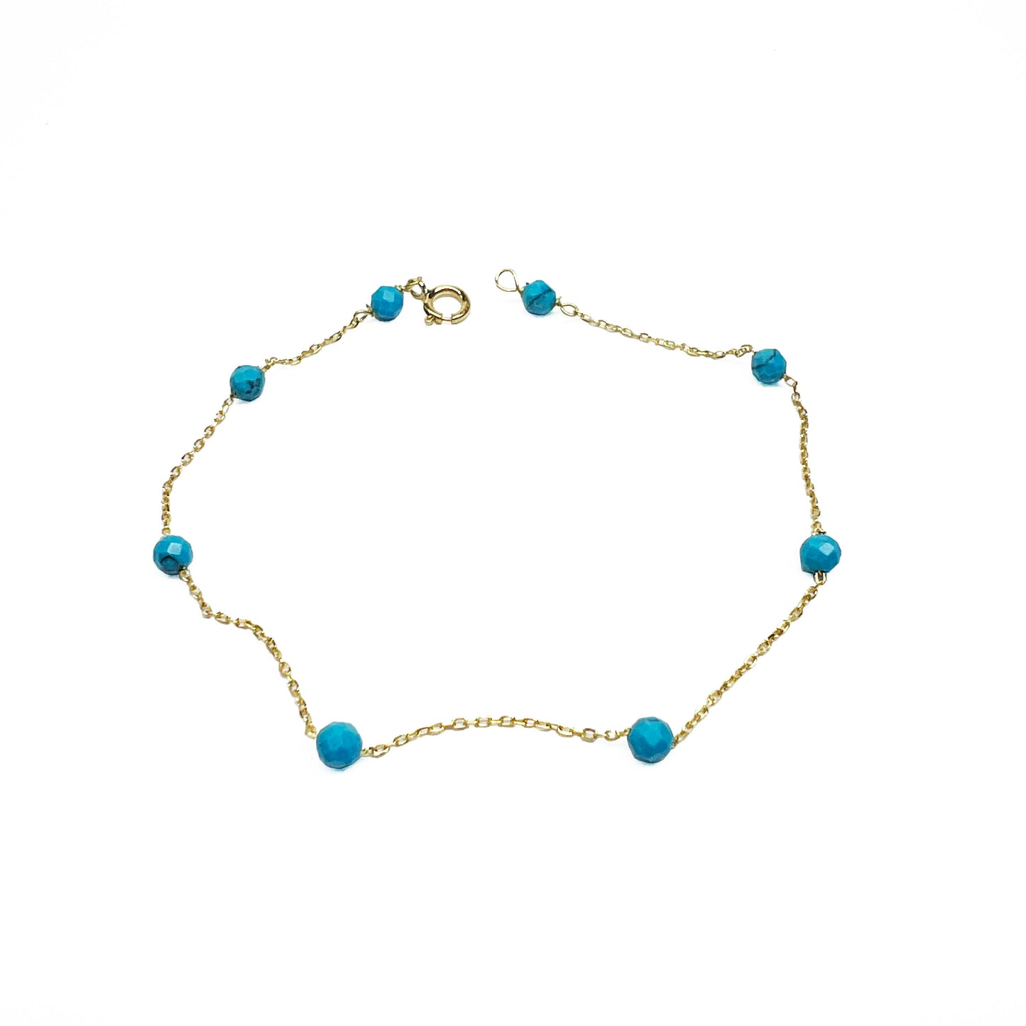 18ky Turquoise Beads Bracelet