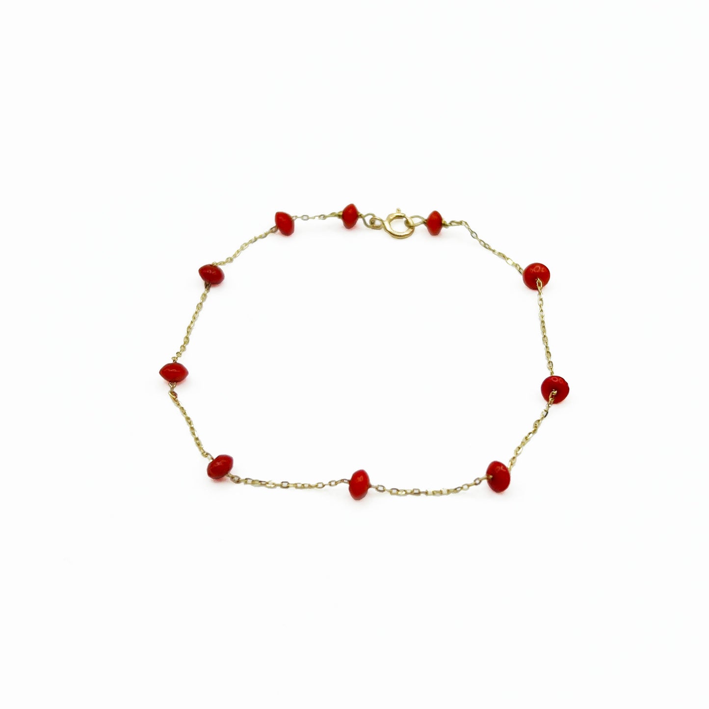 18ky Coral Beads Bracelet