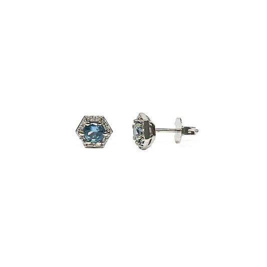 14kw Blue Spinel Earrings