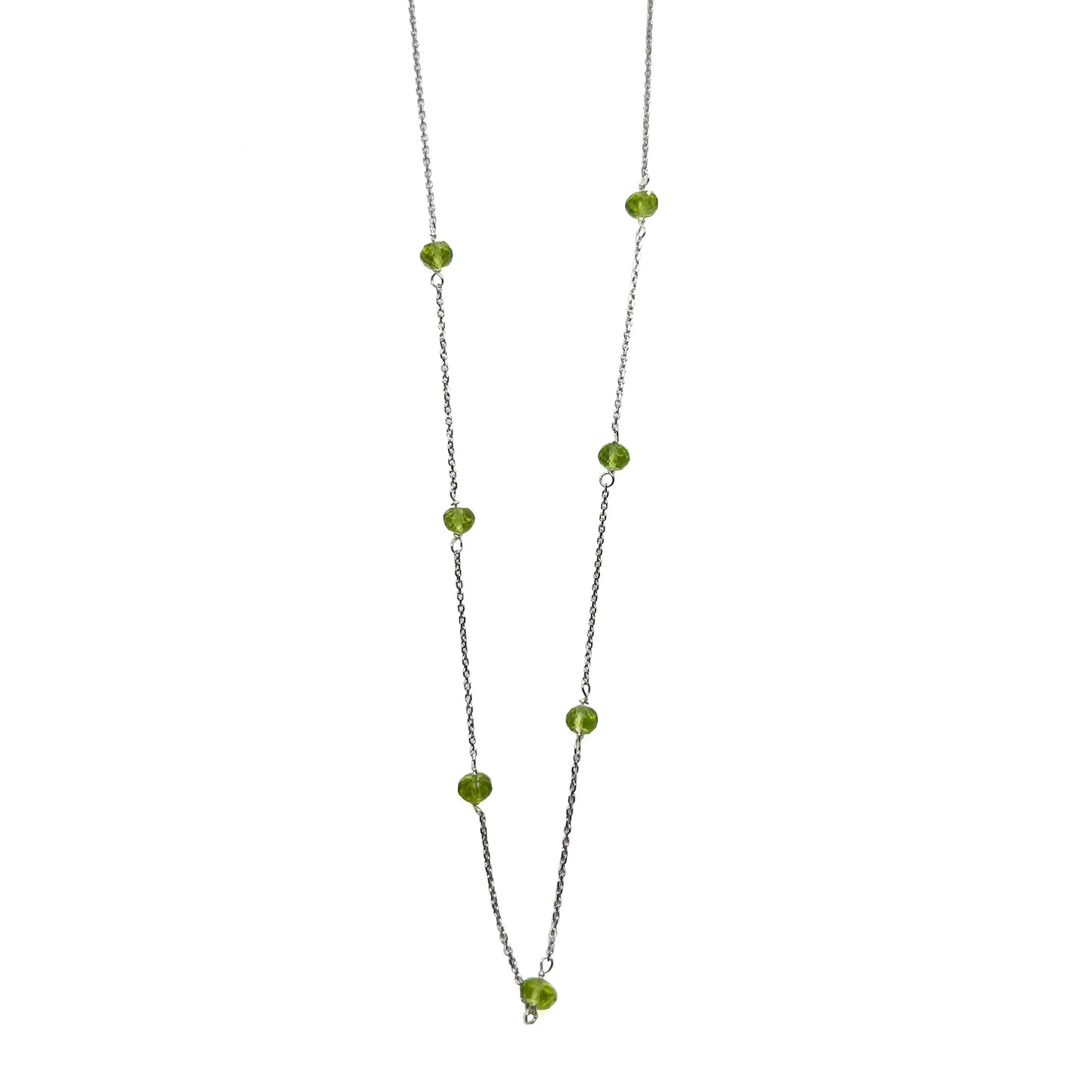 Silver Peridot Necklace