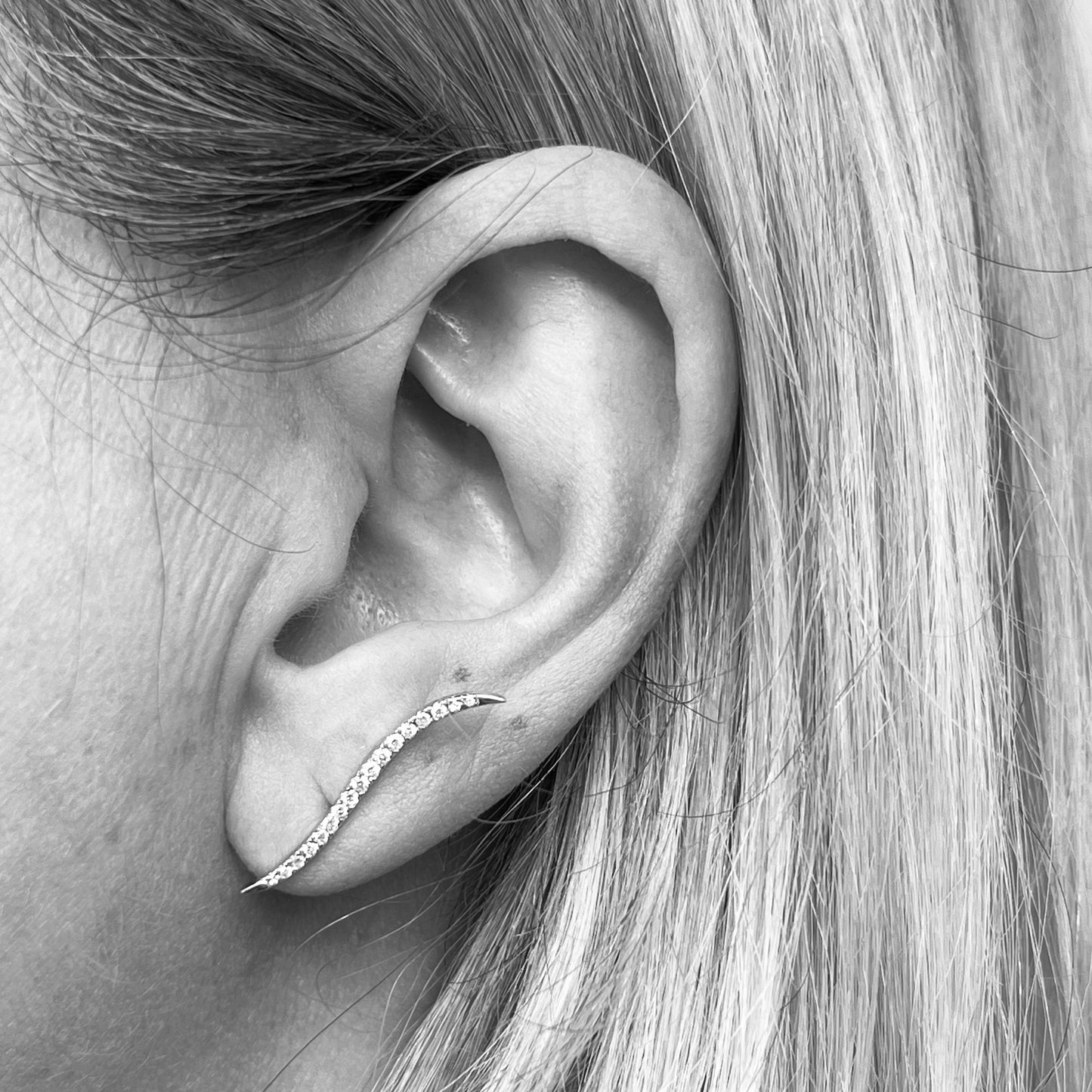 18kw Diamond Lotus Earrings