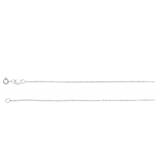 16 Sterling Silver 1.1mm Diamond-Cut Cable Chain Necklace
